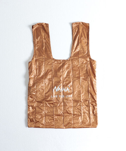 NANGA（ナンガ）の「【NANGA/ナンガ】POCKETABLE ECO BAG ポケッタブルエコバッグ（エコバッグ/サブバッグ・メンズ・ダークブラウン/ネイビー/レッド/パープル/オレンジ/ブラック・FREE）」の6枚目の写真