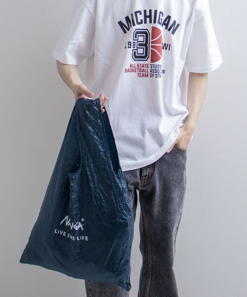 NANGA（ナンガ）の「【NANGA/ナンガ】POCKETABLE ECO BAG ポケッタブルエコバッグ（エコバッグ/サブバッグ・メンズ・ダークブラウン/ネイビー/レッド/パープル/オレンジ/ブラック・FREE）」の18枚目の写真