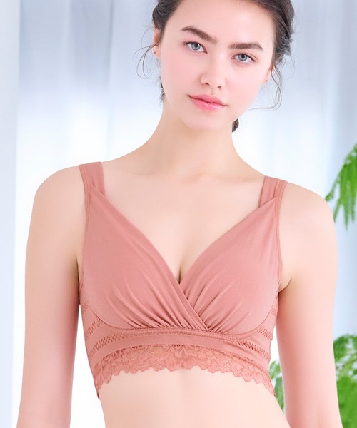 BRADELIS NEWYORK（ブラデリスニューヨーク）の「ブラデリス オールインワンブラ 補正下着 補整 ブラレット（ブラジャー・レディース・ブルー系その他/ピンク系その他/ブラック/グレイッシュベージュ/ホワイト系その他/ピンク系/テラコッタ/インディゴブルー・LL/3L/S/M/L）」の4枚目の写真