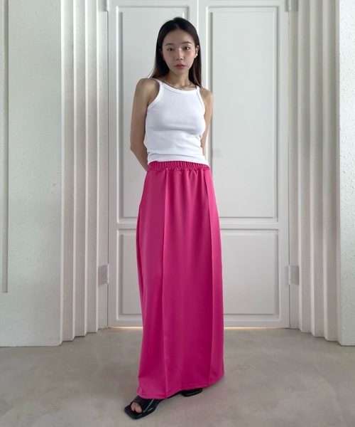 Didot.showroom(ディドット ショールーム)の「【DIDOT.】ピンタックストレッチロングスカート(スカート・レディース・ブラック/ピンク/グリーン・FREE)」の18枚目の写真