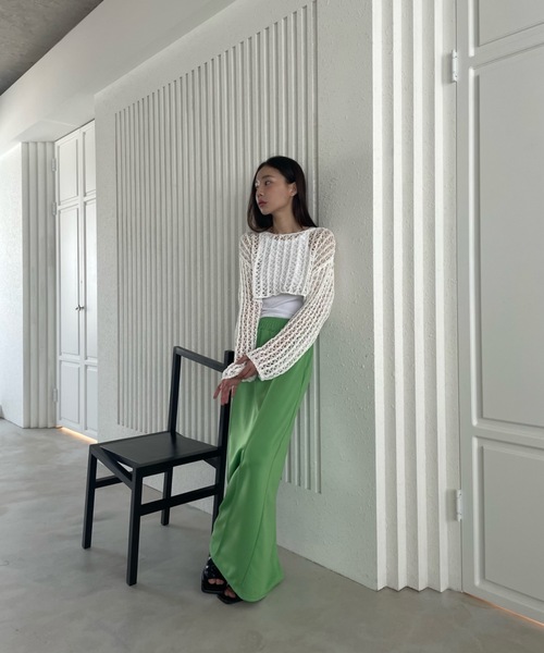 Didot.showroom(ディドット ショールーム)の「【DIDOT.】ピンタックストレッチロングスカート(スカート・レディース・ブラック/ピンク/グリーン・FREE)」の10枚目の写真