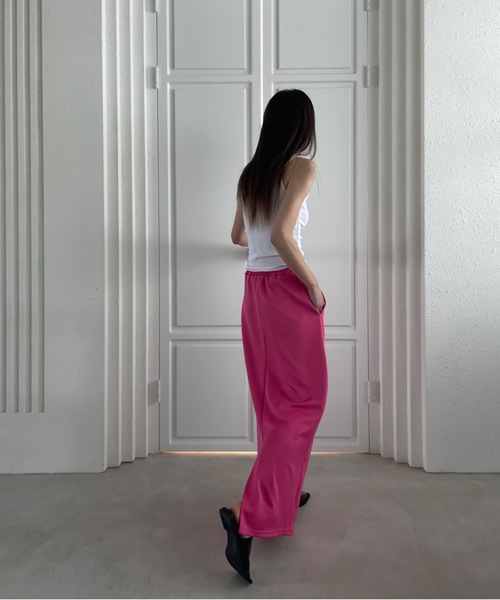 Didot.showroom(ディドット ショールーム)の「【DIDOT.】ピンタックストレッチロングスカート(スカート・レディース・ブラック/ピンク/グリーン・FREE)」の22枚目の写真