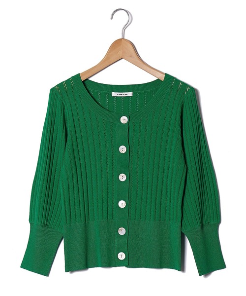 AS KNOW AS PINKY(アズノゥアズピンキー)の「透かしてポワっとお袖カーディガン(カーディガン/ボレロ・レディース・アイボリー/ブラック/グリーン/ラベンダー・FREE)」の4枚目の写真