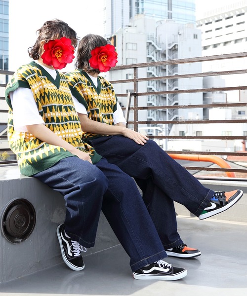 ８(eight)（エイト）の「ジャガード幾何学柄ニットベスト（ベスト・メンズ・ベージュ/グリーン/チャコール・LARGE/X-LARGE/MEDIUM）」の13枚目の写真