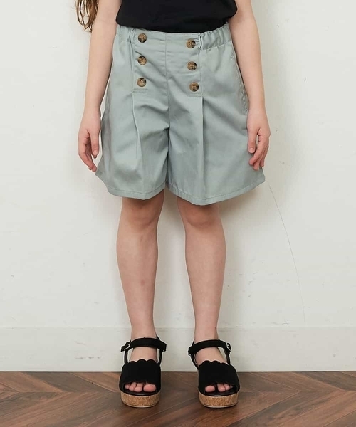 a.v.v（アーヴェヴェ）の「[100-130]フロントボタンショートパンツ（その他パンツ・キッズ・ミント/ベージュ/ネイビー・120/110/130/100）」の4枚目の写真