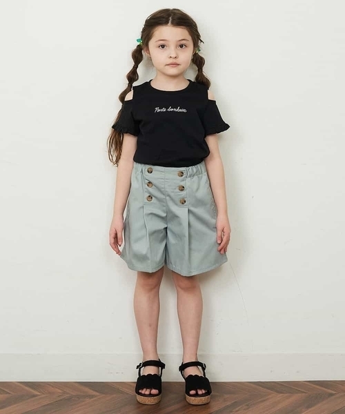 a.v.v（アーヴェヴェ）の「[100-130]フロントボタンショートパンツ（その他パンツ・キッズ・ミント/ベージュ/ネイビー・120/110/130/100）」の8枚目の写真