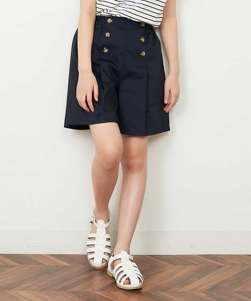 a.v.v（アーヴェヴェ）の「[100-130]フロントボタンショートパンツ（その他パンツ・キッズ・ミント/ベージュ/ネイビー・120/110/130/100）」の15枚目の写真