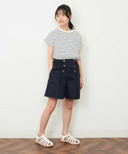 a.v.v（アーヴェヴェ）の「[100-130]フロントボタンショートパンツ（その他パンツ・キッズ・ミント/ベージュ/ネイビー・120/110/130/100）」の17枚目の写真