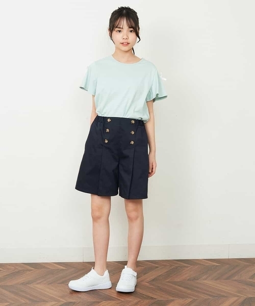 a.v.v（アーヴェヴェ）の「[100-130]フロントボタンショートパンツ（その他パンツ・キッズ・ミント/ベージュ/ネイビー・120/110/130/100）」の18枚目の写真