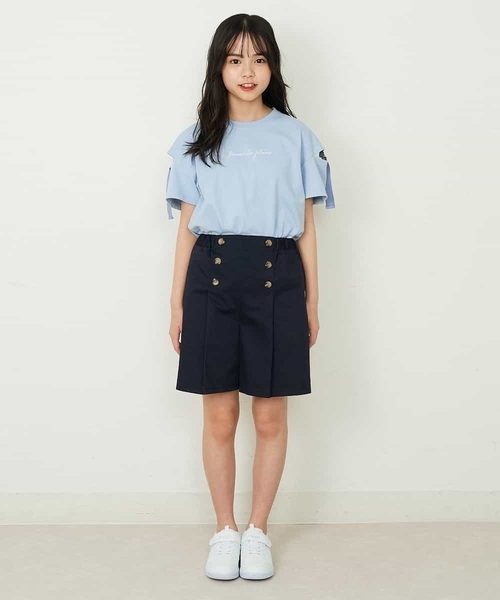 a.v.v（アーヴェヴェ）の「[100-130]フロントボタンショートパンツ（その他パンツ・キッズ・ミント/ベージュ/ネイビー・120/110/130/100）」の20枚目の写真