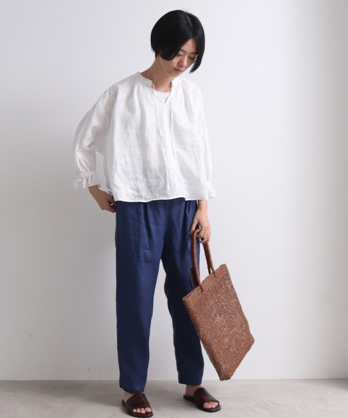 yuni（ユニ ）の「○ラミーハンド刺繍skipperブラウス（シャツ