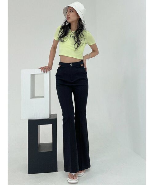 GYDA(ジェイダ)の「SIDE CUT HIPUP パンツ(デニムパンツ・レディース・ブラック・SMALL/X-SMALL/MEDIUM)」の10枚目の写真