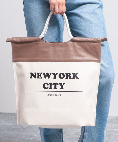 NOLLEY’S(ノーリーズ)の「◇【WEB限定】NEW YORK CITY TOTEバッグ(トートバッグ・レディース・ブラック系その他3/ベージュ系その他3・FREE)」の2枚目の写真