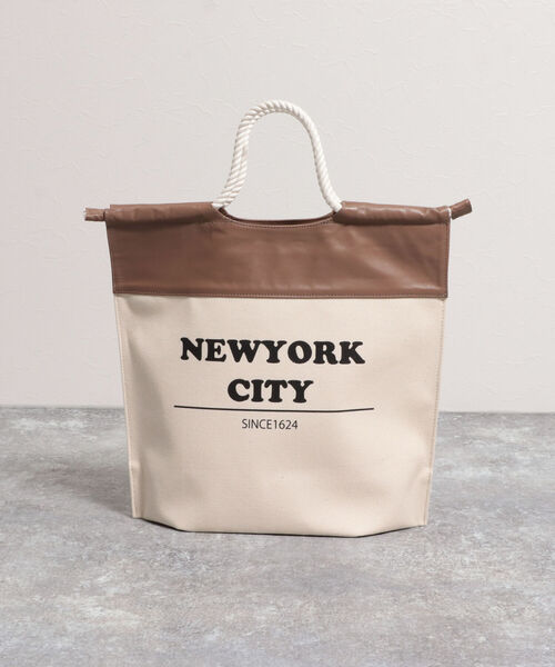 NOLLEY’S(ノーリーズ)の「◇【WEB限定】NEW YORK CITY TOTEバッグ(トートバッグ・レディース・ブラック系その他3/ベージュ系その他3・FREE)」の3枚目の写真