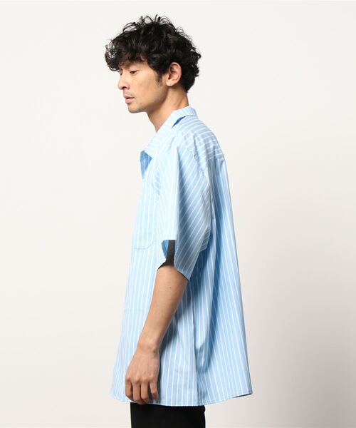ルーズシルエットストライプワークシャツ ショートスリーブ（シャツ/ブラウス）｜Revo.（レボ）