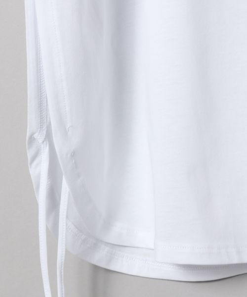 JEANASIS（ジーナシス）の「シャロークルーネックサイドドロストTEE/288337（Tシャツ/カットソー・レディース・オフホワイト/ブラック/グリーン・FREE）」の10枚目の写真