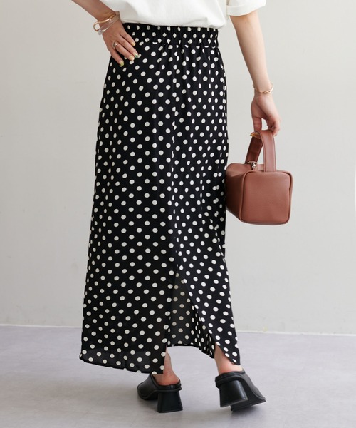 DISCOAT（ディスコート）の「ドットナロースカート（スカート・レディース・ブラック/ブラウン・MEDIUM/LARGE）」の3枚目の写真