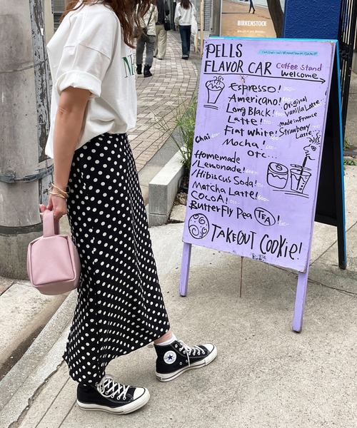 DISCOAT（ディスコート）の「ドットナロースカート（スカート・レディース・ブラック/ブラウン・MEDIUM/LARGE）」の9枚目の写真