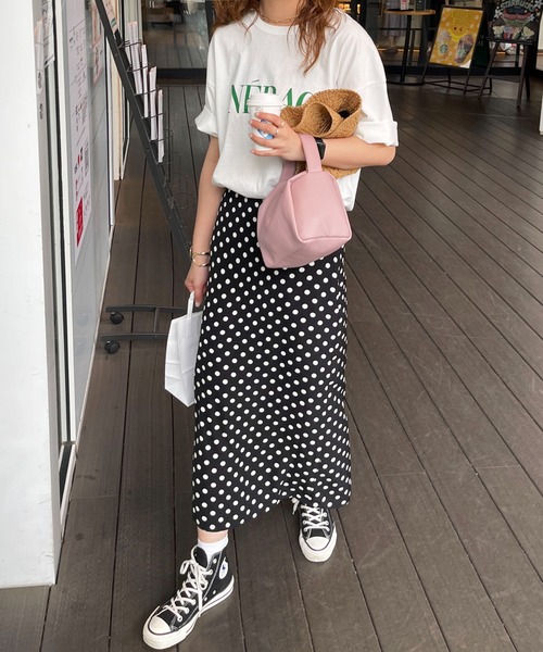 DISCOAT（ディスコート）の「ドットナロースカート（スカート・レディース・ブラック/ブラウン・MEDIUM/LARGE）」の4枚目の写真