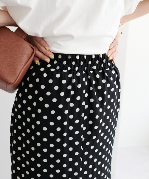 DISCOAT（ディスコート）の「ドットナロースカート（スカート・レディース・ブラック/ブラウン・MEDIUM/LARGE）」の7枚目の写真