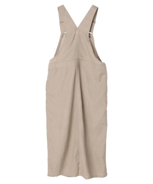 Green　Parks（グリーンパークス）の「ベルギーリネン混ジャンスカ（ジャンパースカート・レディース・ベージュ/ダークグレー・FREE）」の11枚目の写真