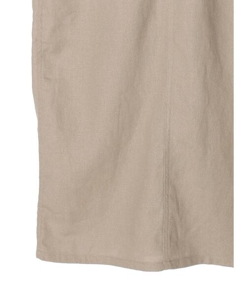 Green　Parks（グリーンパークス）の「ベルギーリネン混ジャンスカ（ジャンパースカート・レディース・ベージュ/ダークグレー・FREE）」の14枚目の写真