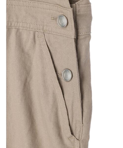 Green　Parks（グリーンパークス）の「ベルギーリネン混ジャンスカ（ジャンパースカート・レディース・ベージュ/ダークグレー・FREE）」の18枚目の写真