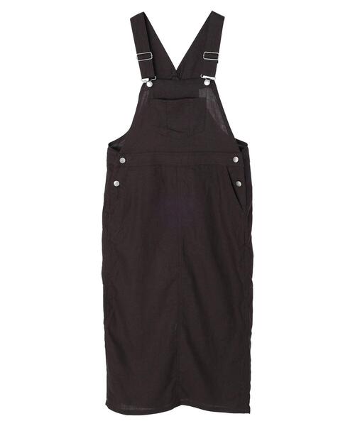 Green　Parks（グリーンパークス）の「ベルギーリネン混ジャンスカ（ジャンパースカート・レディース・ベージュ/ダークグレー・FREE）」の9枚目の写真