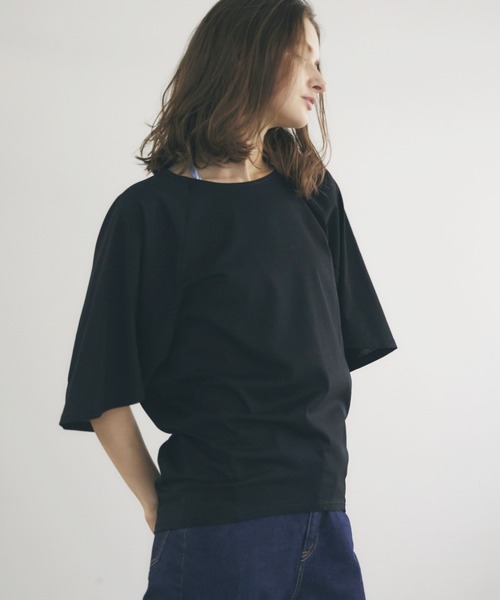 Julier Yoga and Relax(ジュリエヨガアンドリラックス)の「Julier リネンプレミアム天竺プルオーバー(Tシャツ/カットソー・レディース・ホワイト/ブラック/カーキ・FREE)」の11枚目の写真