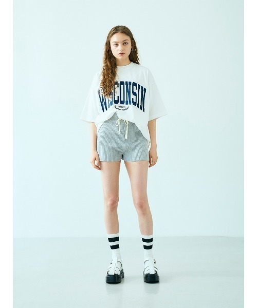 ENVYM（アンビー）の「ビッグロゴオーバーＴＥＥ（Tシャツ/カットソー・レディース・ライトグレー/ホワイト/ブラック・FREE）」の4枚目の写真