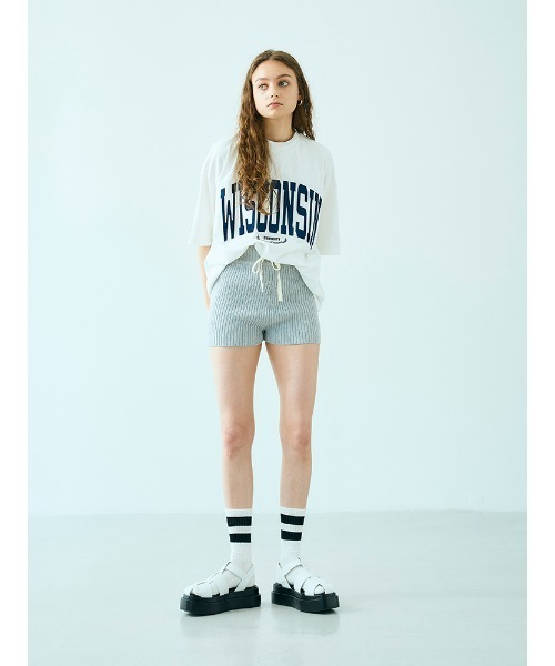 ENVYM（アンビー）の「ビッグロゴオーバーＴＥＥ（Tシャツ/カットソー・レディース・ライトグレー/ホワイト/ブラック・FREE）」の5枚目の写真