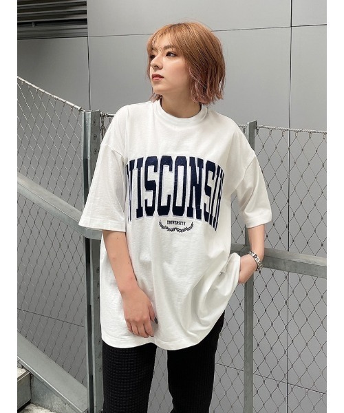 ENVYM（アンビー）の「ビッグロゴオーバーＴＥＥ（Tシャツ/カットソー・レディース・ライトグレー/ホワイト/ブラック・FREE）」の16枚目の写真