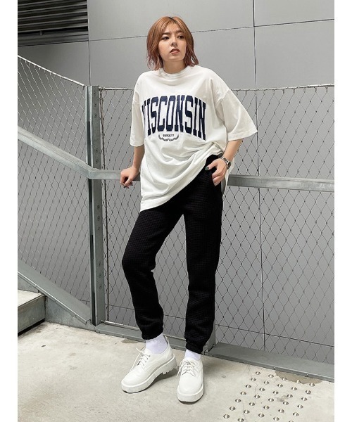 ENVYM（アンビー）の「ビッグロゴオーバーＴＥＥ（Tシャツ/カットソー・レディース・ライトグレー/ホワイト/ブラック・FREE）」の18枚目の写真