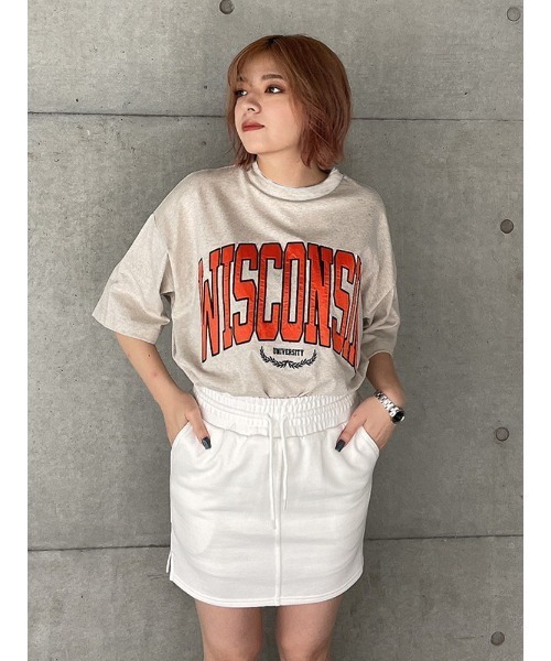 ENVYM（アンビー）の「ビッグロゴオーバーＴＥＥ（Tシャツ/カットソー・レディース・ライトグレー/ホワイト/ブラック・FREE）」の22枚目の写真