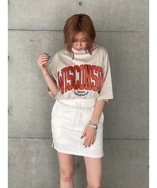 ENVYM（アンビー）の「ビッグロゴオーバーＴＥＥ（Tシャツ/カットソー・レディース・ライトグレー/ホワイト/ブラック・FREE）」の21枚目の写真