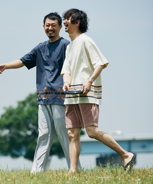 JOURNAL STANDARD relume(ジャーナルスタンダード レリューム)の「【PENDLETON / ペンドルトン】別注 PATTERN ボーダーTシャツ(Tシャツ/カットソー・メンズ・ホワイト/ブラウン/グリーン/ネイビー・MEDIUM/LARGE)」の21枚目の写真