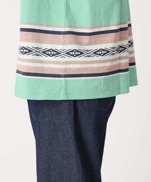 JOURNAL STANDARD relume(ジャーナルスタンダード レリューム)の「【PENDLETON / ペンドルトン】別注 PATTERN ボーダーTシャツ(Tシャツ/カットソー・メンズ・ホワイト/ブラウン/グリーン/ネイビー・MEDIUM/LARGE)」の20枚目の写真