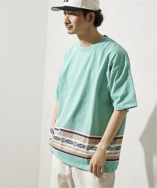 JOURNAL STANDARD relume(ジャーナルスタンダード レリューム)の「【PENDLETON / ペンドルトン】別注 PATTERN ボーダーTシャツ(Tシャツ/カットソー・メンズ・ホワイト/ブラウン/グリーン/ネイビー・MEDIUM/LARGE)」の17枚目の写真
