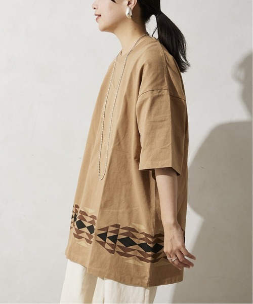 JOURNAL STANDARD relume(ジャーナルスタンダード レリューム)の「【PENDLETON / ペンドルトン】別注 PATTERN ボーダーTシャツ(Tシャツ/カットソー・メンズ・ホワイト/ブラウン/グリーン/ネイビー・MEDIUM/LARGE)」の7枚目の写真