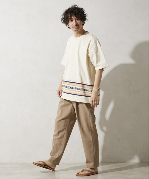 JOURNAL STANDARD relume(ジャーナルスタンダード レリューム)の「【PENDLETON / ペンドルトン】別注 PATTERN ボーダーTシャツ(Tシャツ/カットソー・メンズ・ホワイト/ブラウン/グリーン/ネイビー・MEDIUM/LARGE)」の18枚目の写真