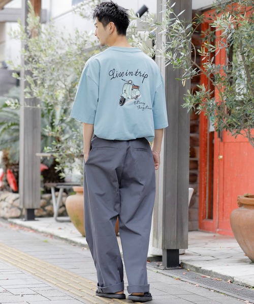 セール】バック刺繍 オーバーサイズ スーベニアTEE BIKE（T