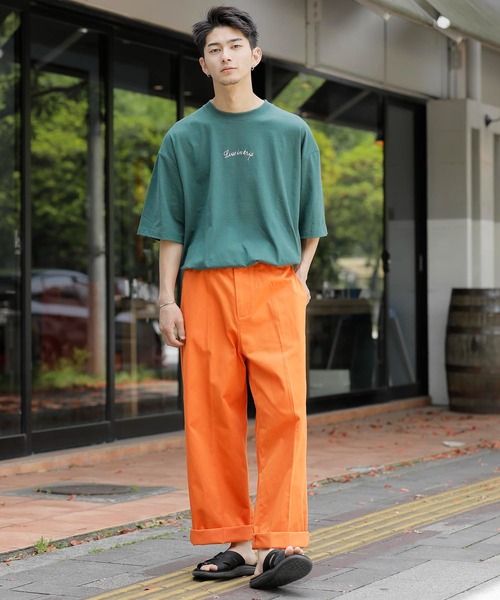 Beno(ビーノ)の「バック刺繍 オーバーサイズ スーベニアTEE BIKE(Tシャツ/カットソー・メンズ・グリーン/サックスブルー/パープル/ブラック/オフホワイト・M/L/LL)」の17枚目の写真