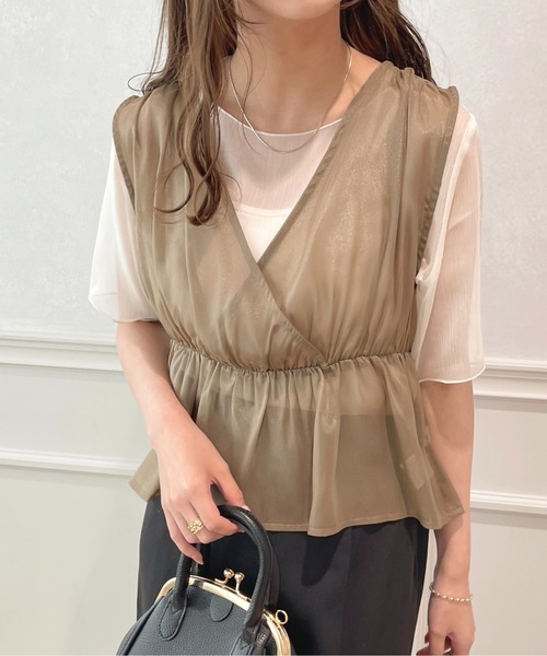 apres jour(アプレジュール)の「ビスチェ+シアーインナーセット【ZOZOTOWN限定アイテム】(Tシャツ/カットソー・レディース・ミント/モカ/ピンクベージュ・X-LARGE/フリー)」の10枚目の写真