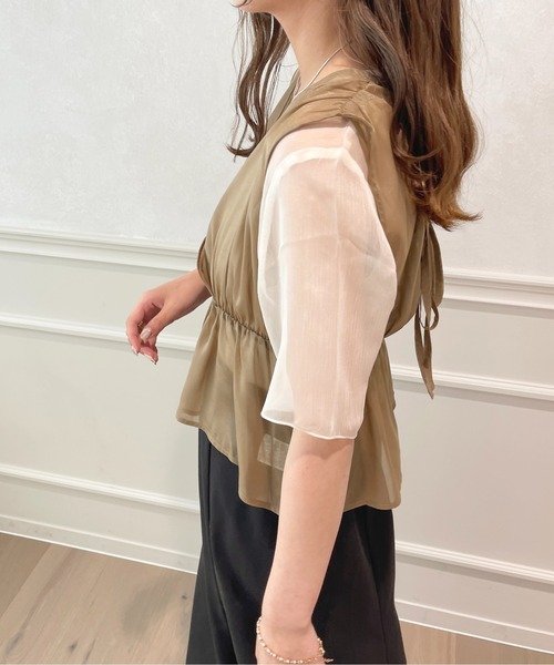 apres jour(アプレジュール)の「ビスチェ+シアーインナーセット【ZOZOTOWN限定アイテム】(Tシャツ/カットソー・レディース・ミント/モカ/ピンクベージュ・X-LARGE/フリー)」の15枚目の写真