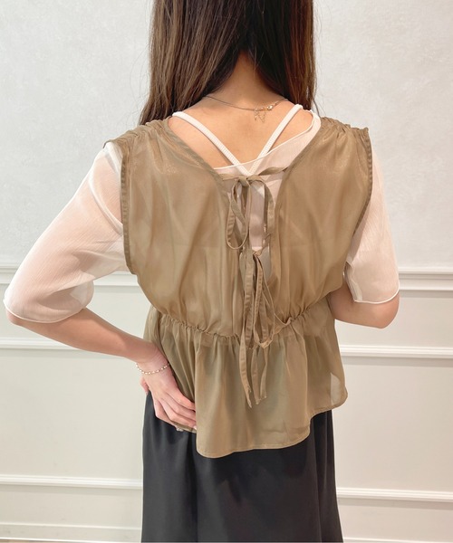 apres jour(アプレジュール)の「ビスチェ+シアーインナーセット【ZOZOTOWN限定アイテム】(Tシャツ/カットソー・レディース・ミント/モカ/ピンクベージュ・X-LARGE/フリー)」の18枚目の写真