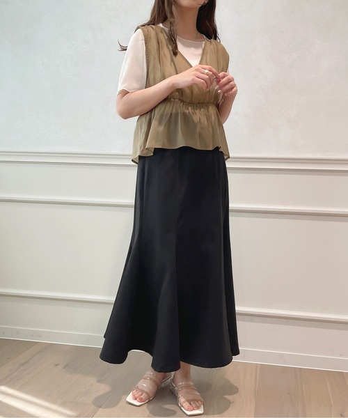 apres jour(アプレジュール)の「ビスチェ+シアーインナーセット【ZOZOTOWN限定アイテム】(Tシャツ/カットソー・レディース・ミント/モカ/ピンクベージュ・X-LARGE/フリー)」の13枚目の写真