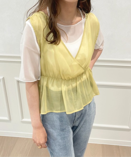 apres jour(アプレジュール)の「ビスチェ+シアーインナーセット【ZOZOTOWN限定アイテム】(Tシャツ/カットソー・レディース・ミント/モカ/ピンクベージュ・X-LARGE/フリー)」の21枚目の写真