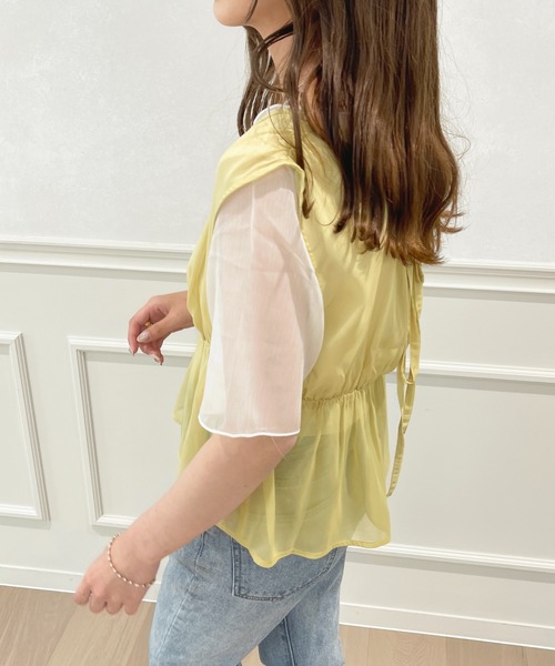 apres jour(アプレジュール)の「ビスチェ+シアーインナーセット【ZOZOTOWN限定アイテム】(Tシャツ/カットソー・レディース・ミント/モカ/ピンクベージュ・X-LARGE/フリー)」の11枚目の写真