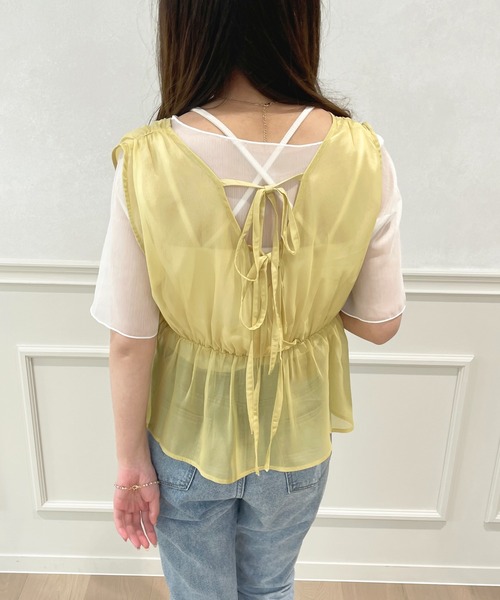 apres jour(アプレジュール)の「ビスチェ+シアーインナーセット【ZOZOTOWN限定アイテム】(Tシャツ/カットソー・レディース・ミント/モカ/ピンクベージュ・X-LARGE/フリー)」の16枚目の写真