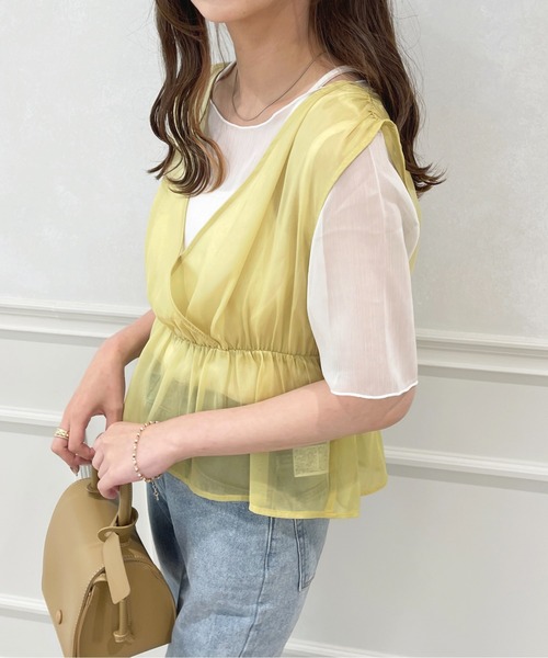 apres jour(アプレジュール)の「ビスチェ+シアーインナーセット【ZOZOTOWN限定アイテム】(Tシャツ/カットソー・レディース・ミント/モカ/ピンクベージュ・X-LARGE/フリー)」の8枚目の写真